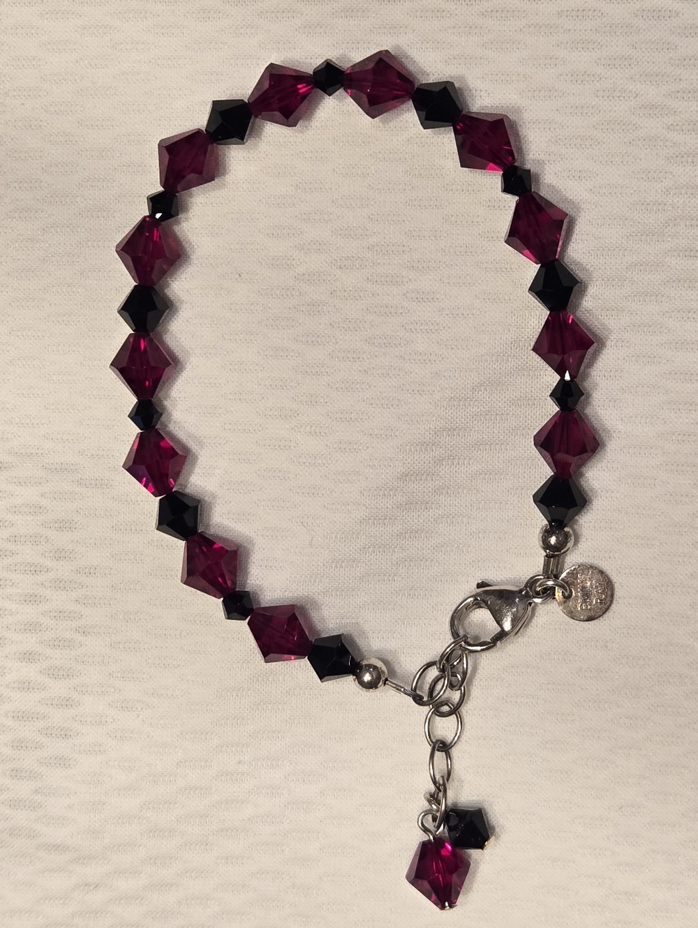 Emily Ray Vintage Red And Black Beaded Bracelet